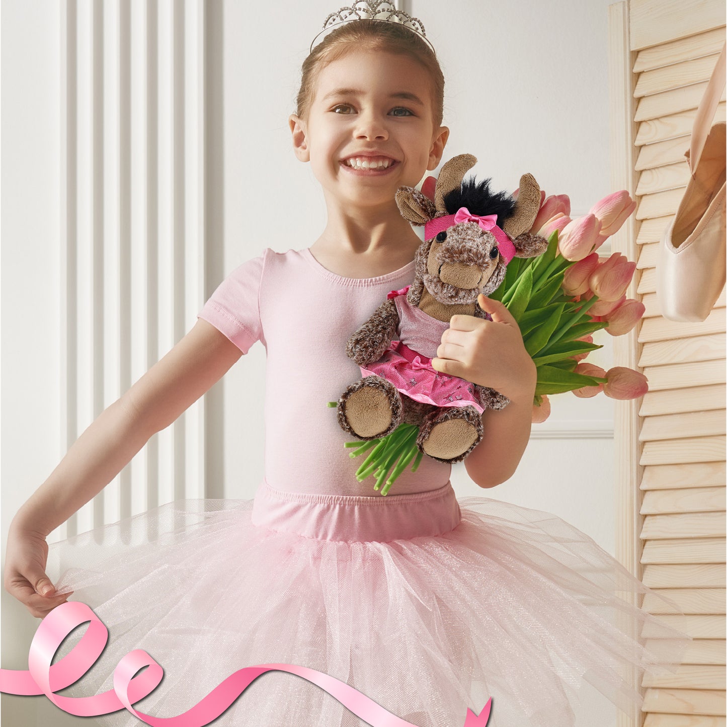 SUPER SOFT PLUSH - SITTING BUFFALO BALLERINA