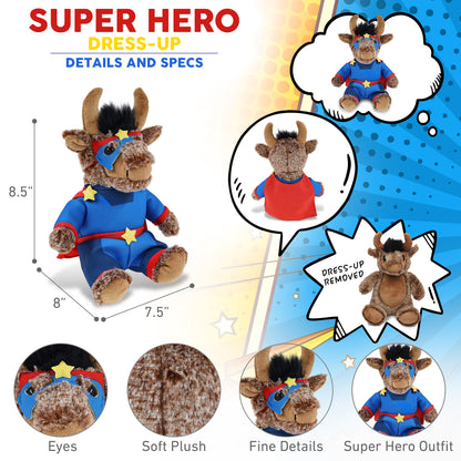 SUPER SOFT PLUSH - SITTING BUFFALO SUPER HERO
