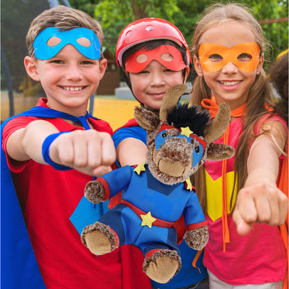 SUPER SOFT PLUSH - SITTING BUFFALO SUPER HERO