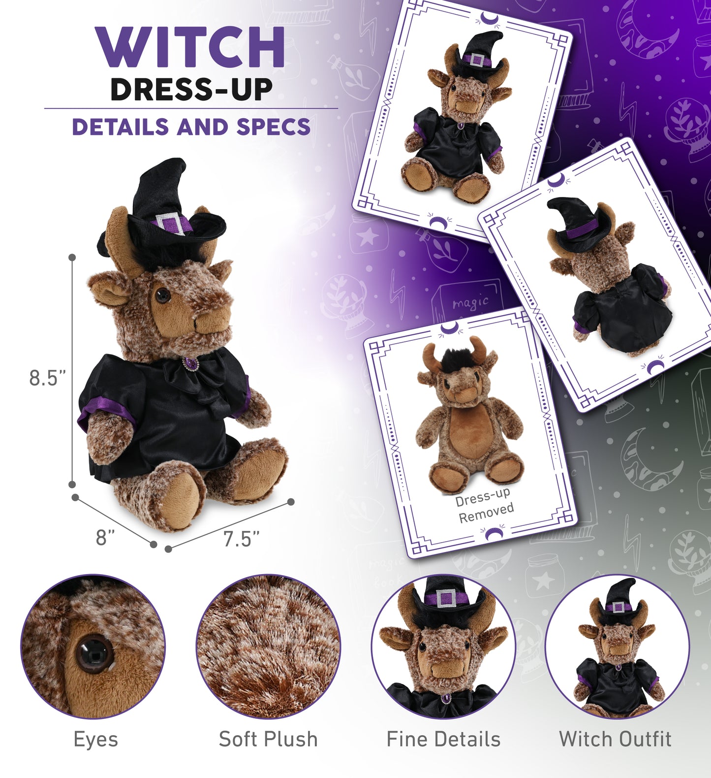 SUPER SOFT PLUSH - SITTING BUFFALO WITCH