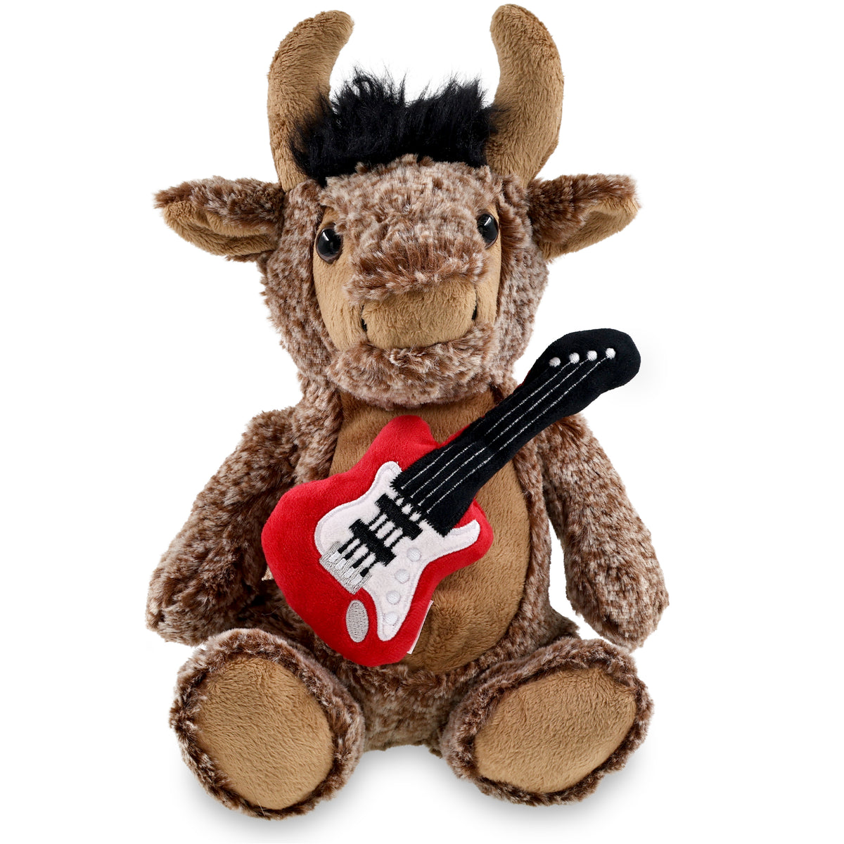 SUPER SOFT PLUSH - SITTING BUFFALO WITH GUITAR ADD ON