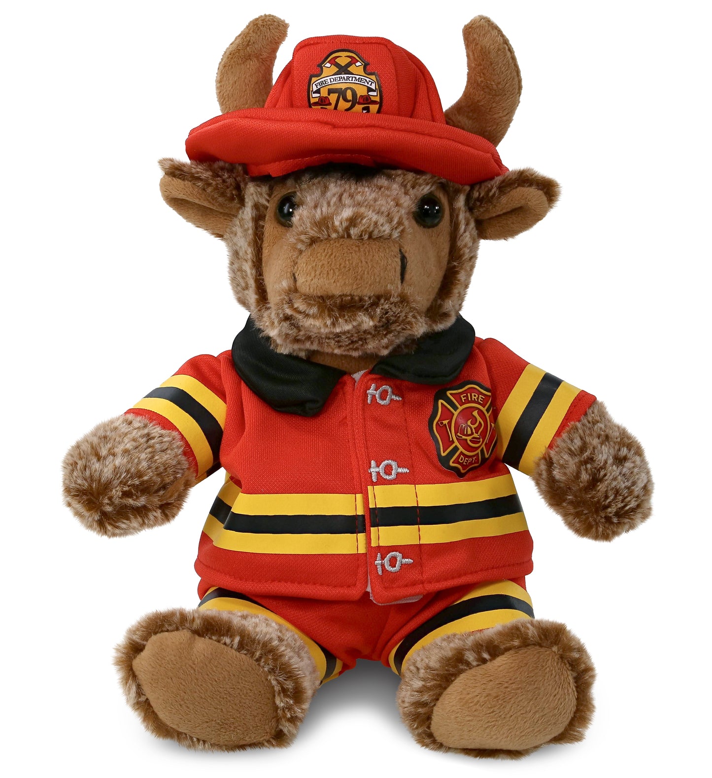 PLUSH FIREMAN - SUPER SOFT PLUSH - SITTING BUFFALO