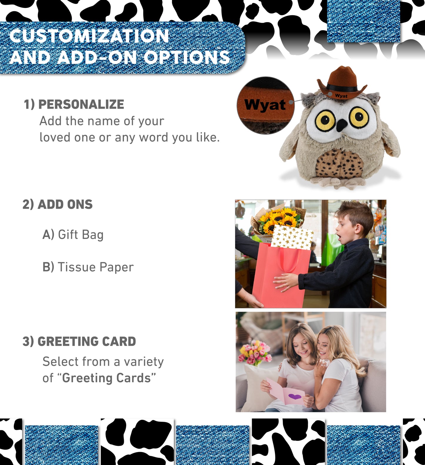 SUPER SOFT PLUSH - FAT BROWN OWL With COWBOY Dress Up