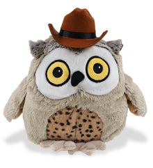 SUPER SOFT PLUSH - FAT BROWN OWL With COWBOY Dress Up