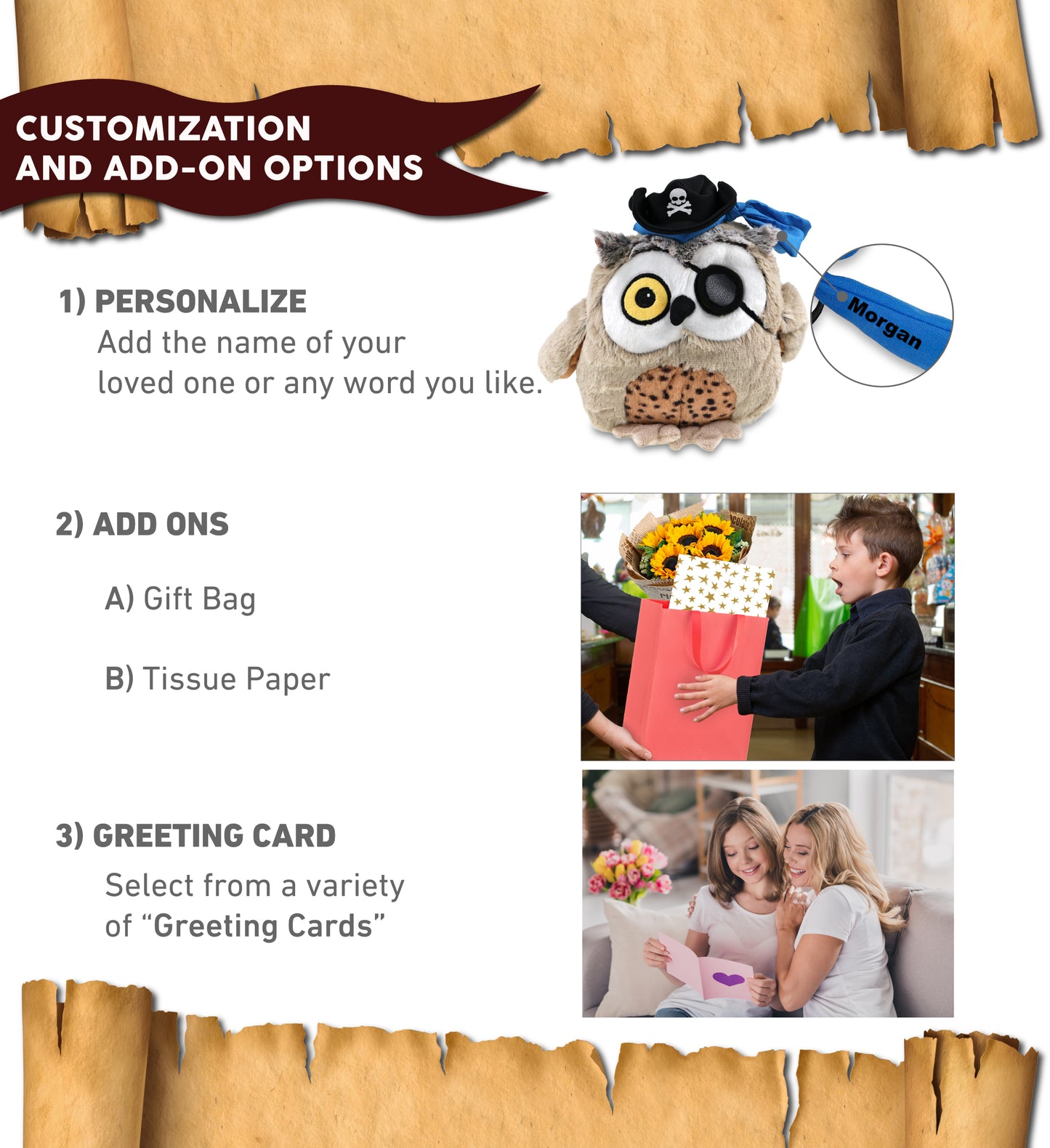 SUPER SOFT PLUSH - FAT BROWN OWL PIRATE DRESS UP