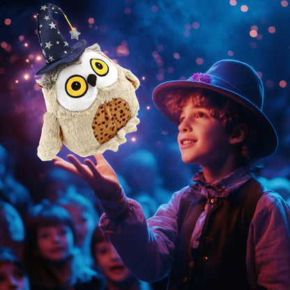 SUPER SOFT PLUSH - FAT BROWN OWL WIZARD
