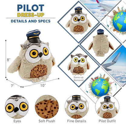 SUPER SOFT PLUSH - FAT BROWN OWL PILOT DRESS UP