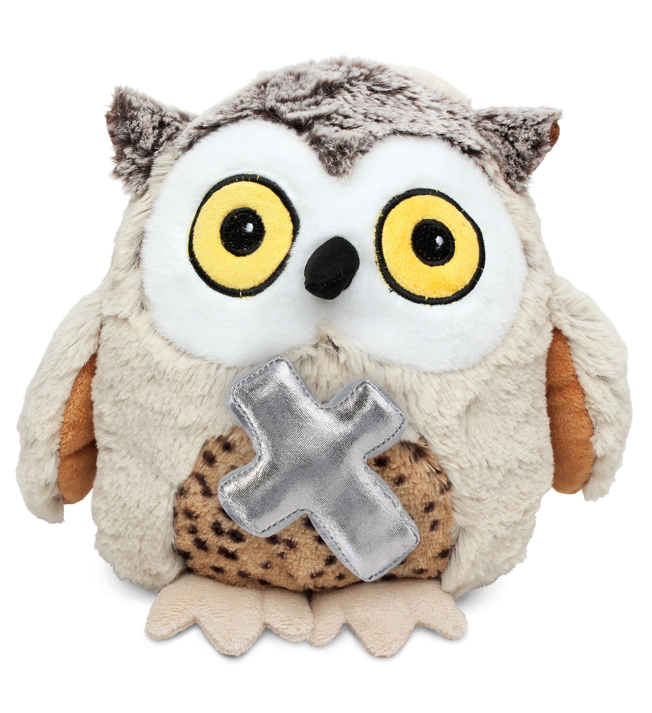 PLUSH CROSS - SUPER SOFT PLUSH - FAT BROWN OWL