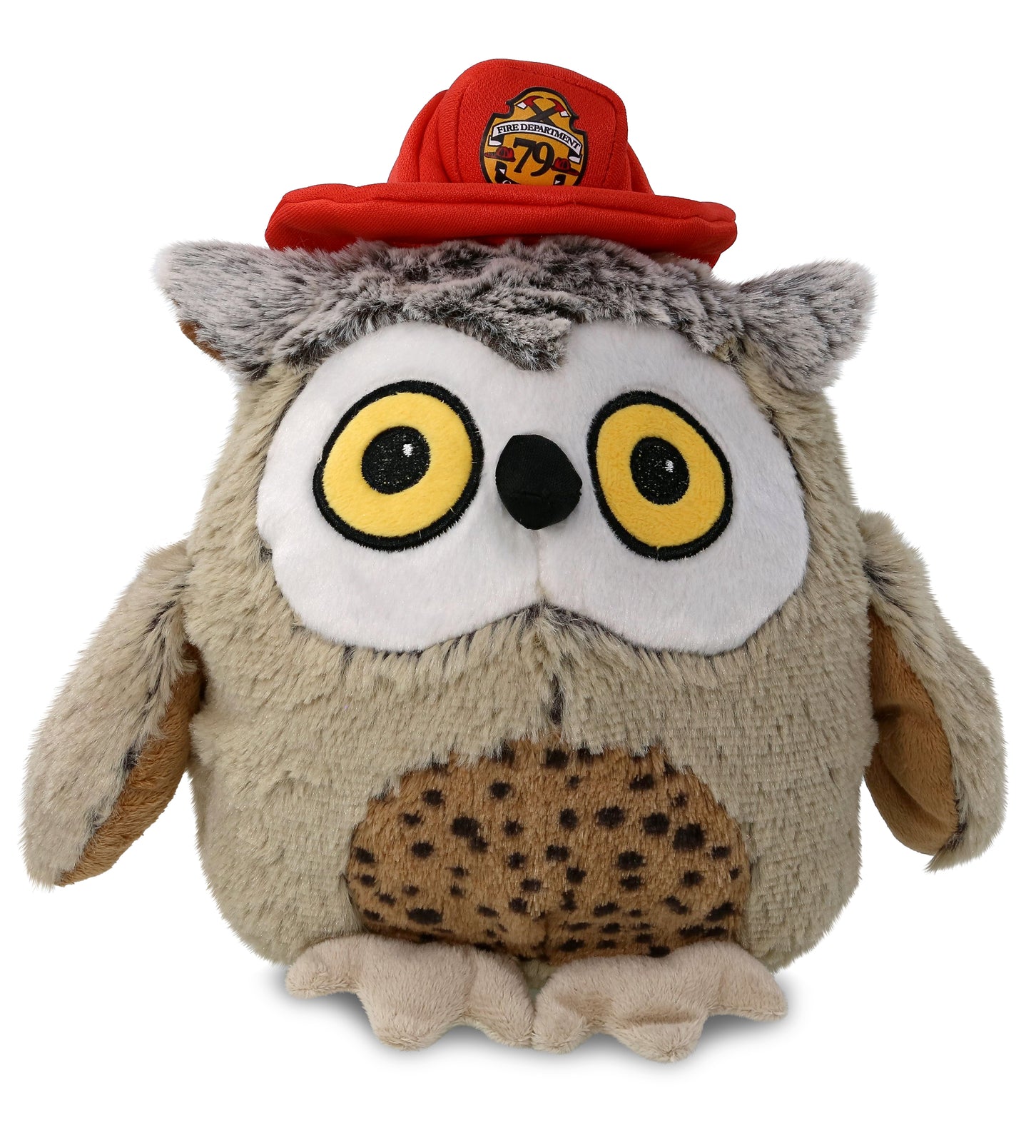 PLUSH FIREMAN - SUPER SOFT PLUSH - FAT BROWN OWL