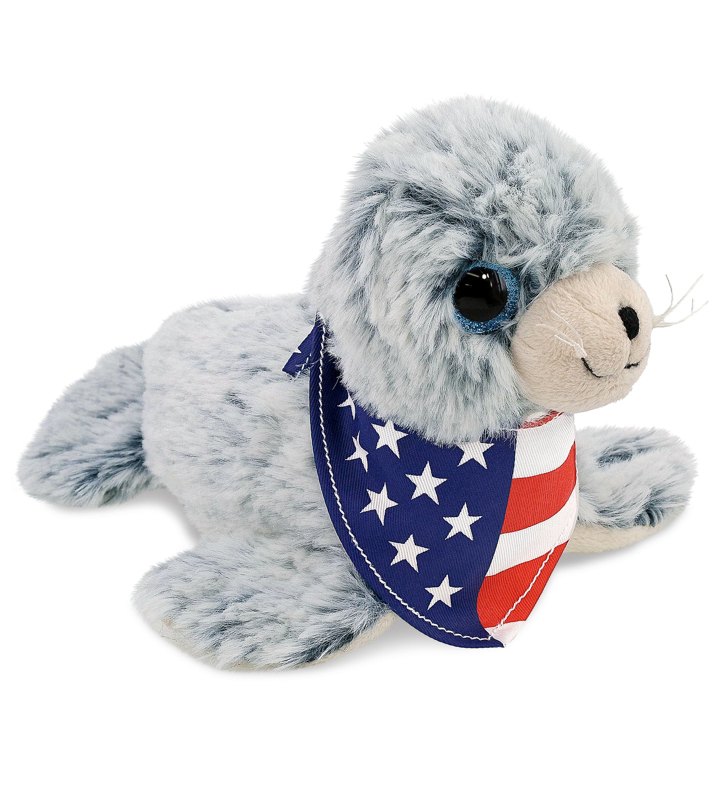 SUPER SOFT PLUSH - SEA LION WITH USA FLAG BANDANA