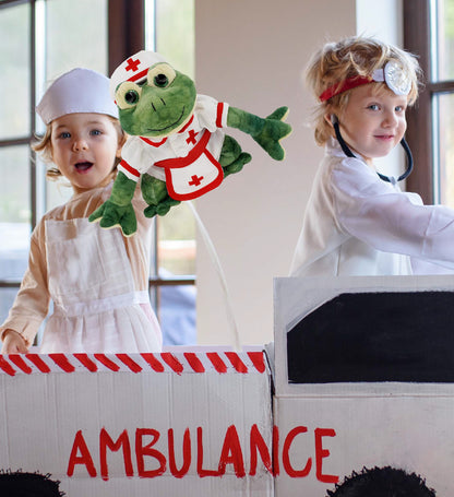 SUPER SOFT PLUSH - SQUAT FROG NURSE DRESS UP