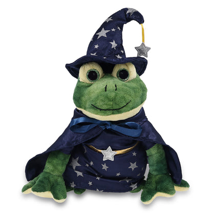 SUPER SOFT PLUSH - SQUAT FROG WITH WIZARD DRESS UP