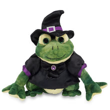 SUPER SOFT PLUSH - SQUAT FROG WITH WITCH DRESS UP