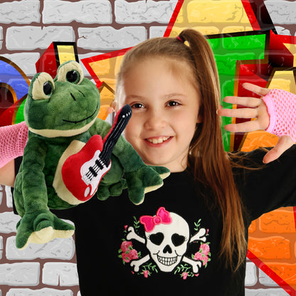 SUPER SOFT PLUSH - SQUAT FROG WITH GUITAR ADD ON