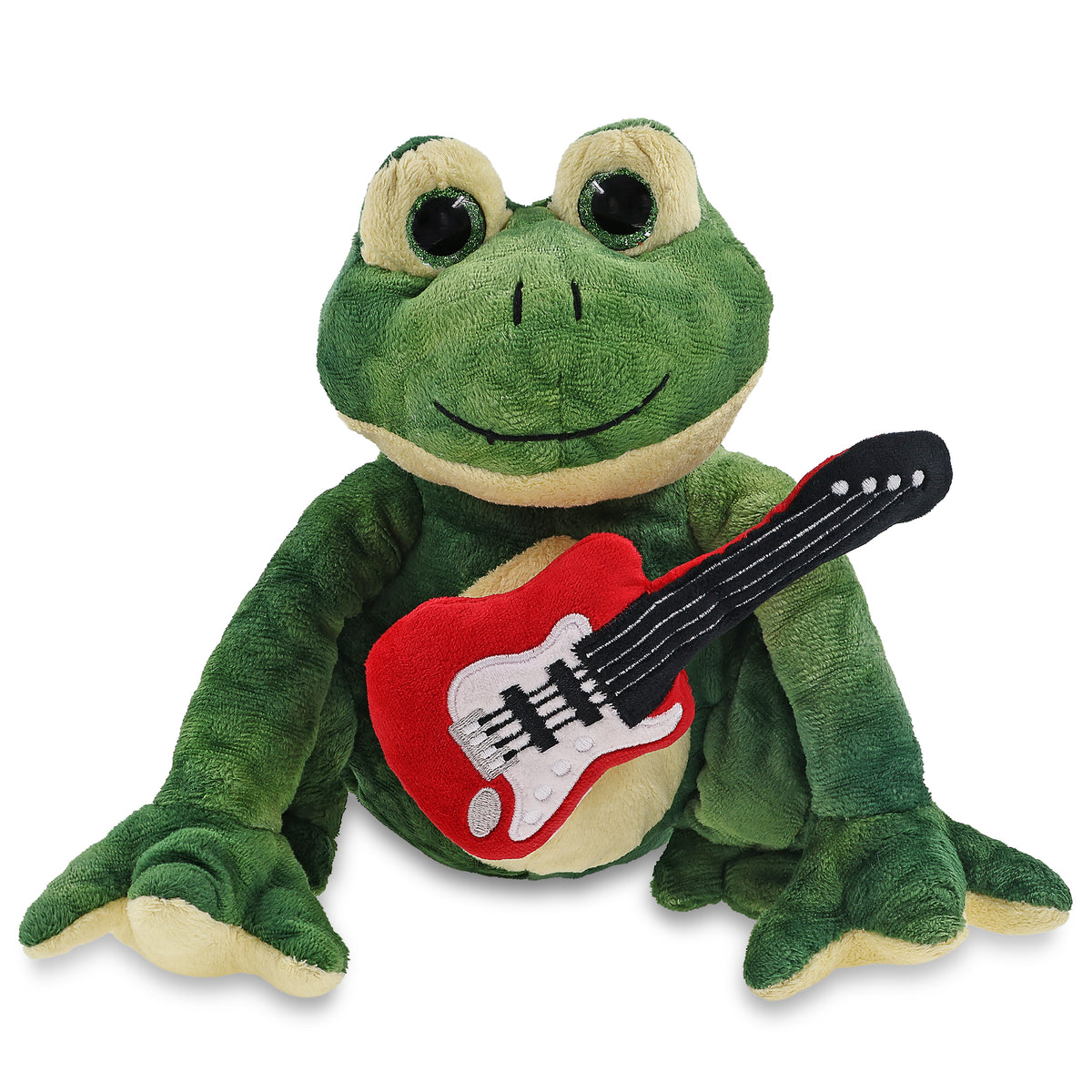 SUPER SOFT PLUSH - SQUAT FROG WITH GUITAR ADD ON