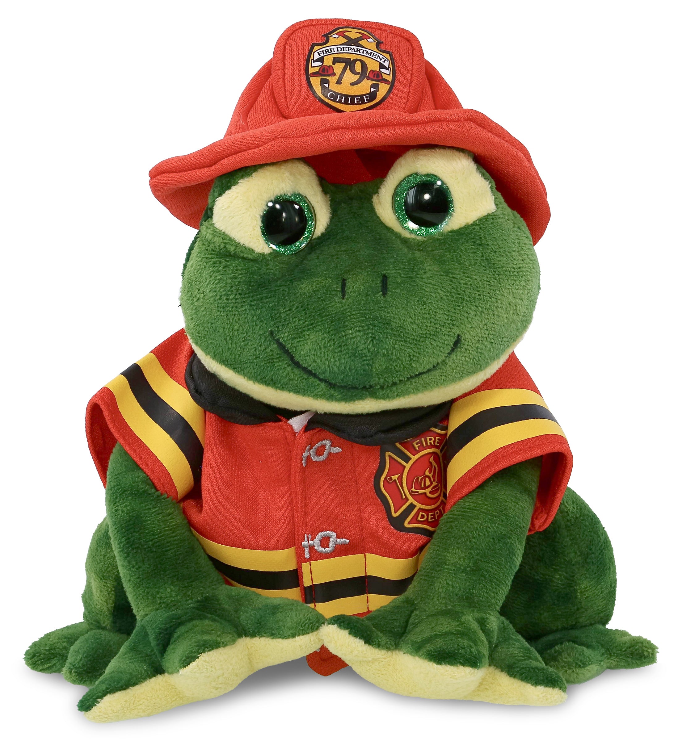 PLUSH FIREMAN - SUPER SOFT PLUSH - SQUAT FROG