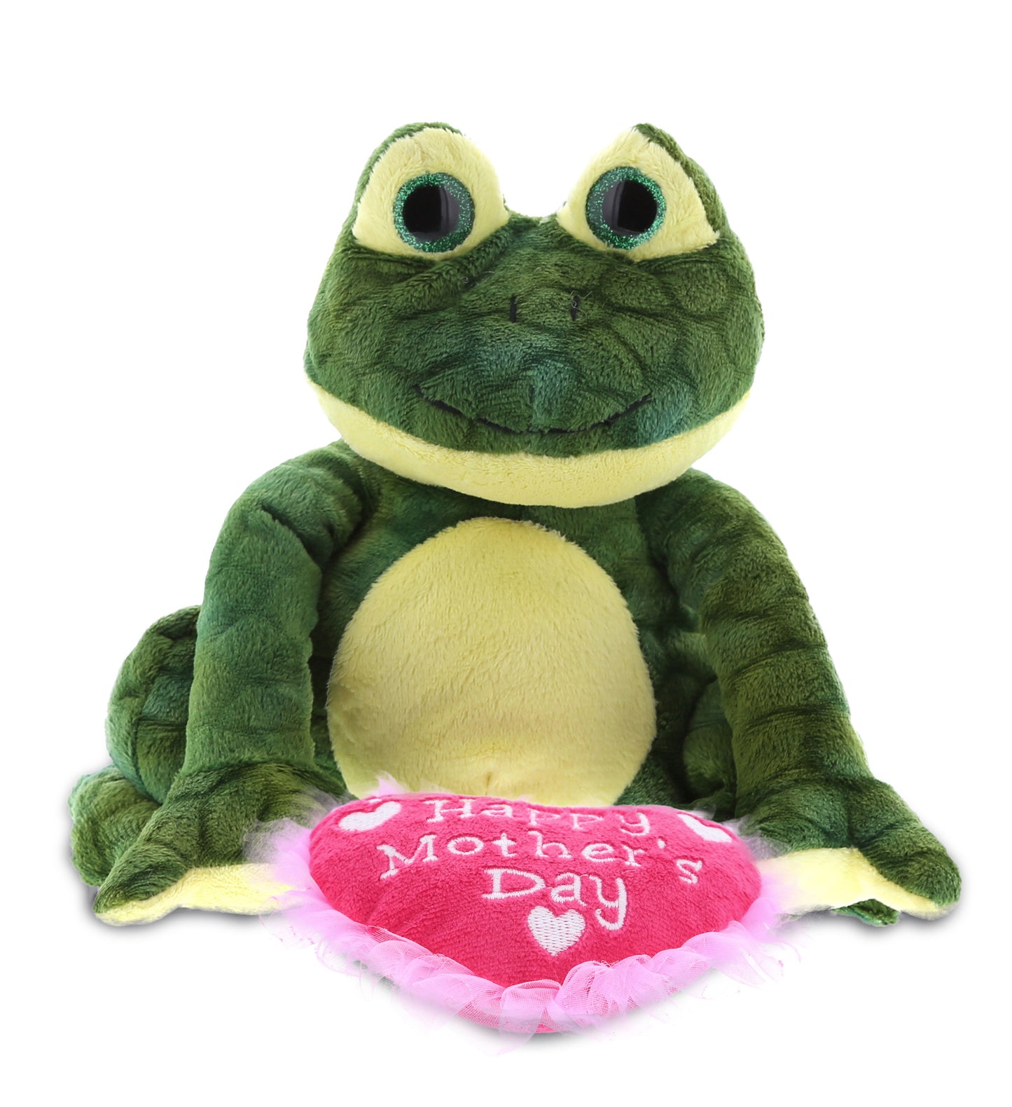 PLUSH MOTHERS DAY HEART - SUPER SOFT PLUSH - SQUAT FROG