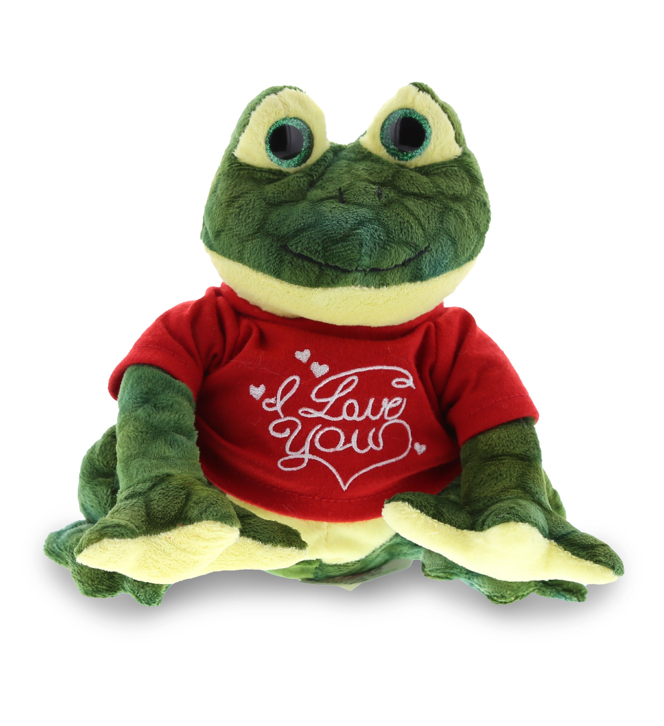 PLUSH I LOVE YOU RED SHIRT- SUPER SOFT PLUSH - SQUAT FROG