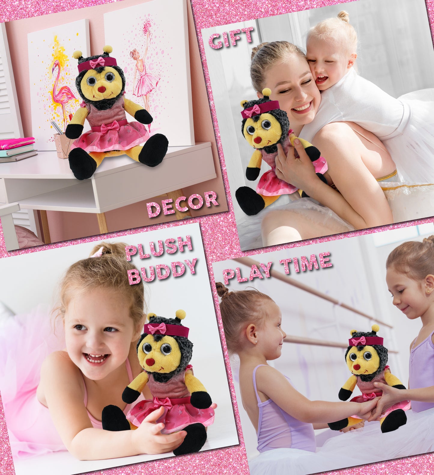 SUPER SOFT PLUSH - SITTING BEE BALLERINA