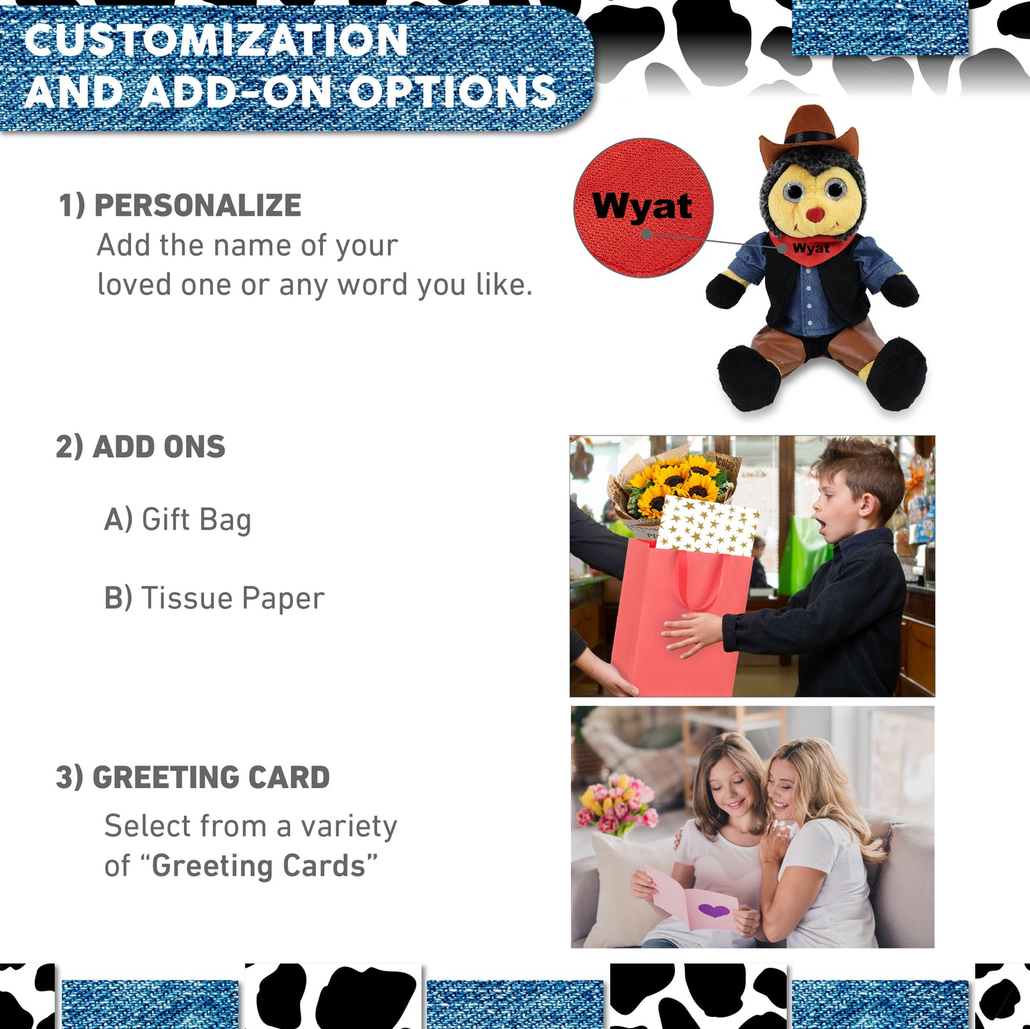 SUPER SOFT PLUSH - SITTING BEE COWBOY DRESS UP