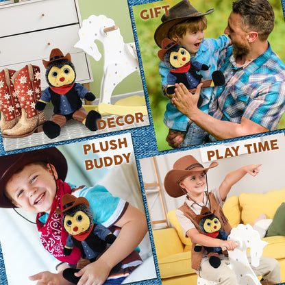 SUPER SOFT PLUSH - SITTING BEE COWBOY DRESS UP