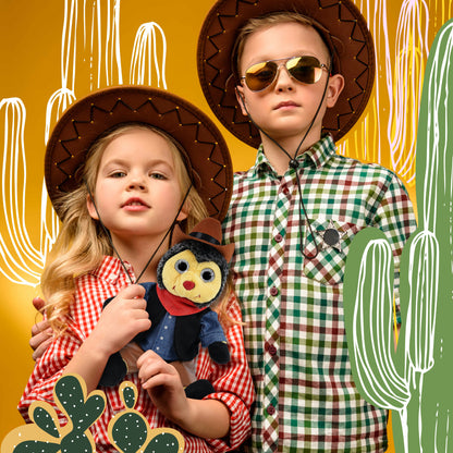 SUPER SOFT PLUSH - SITTING BEE COWBOY DRESS UP