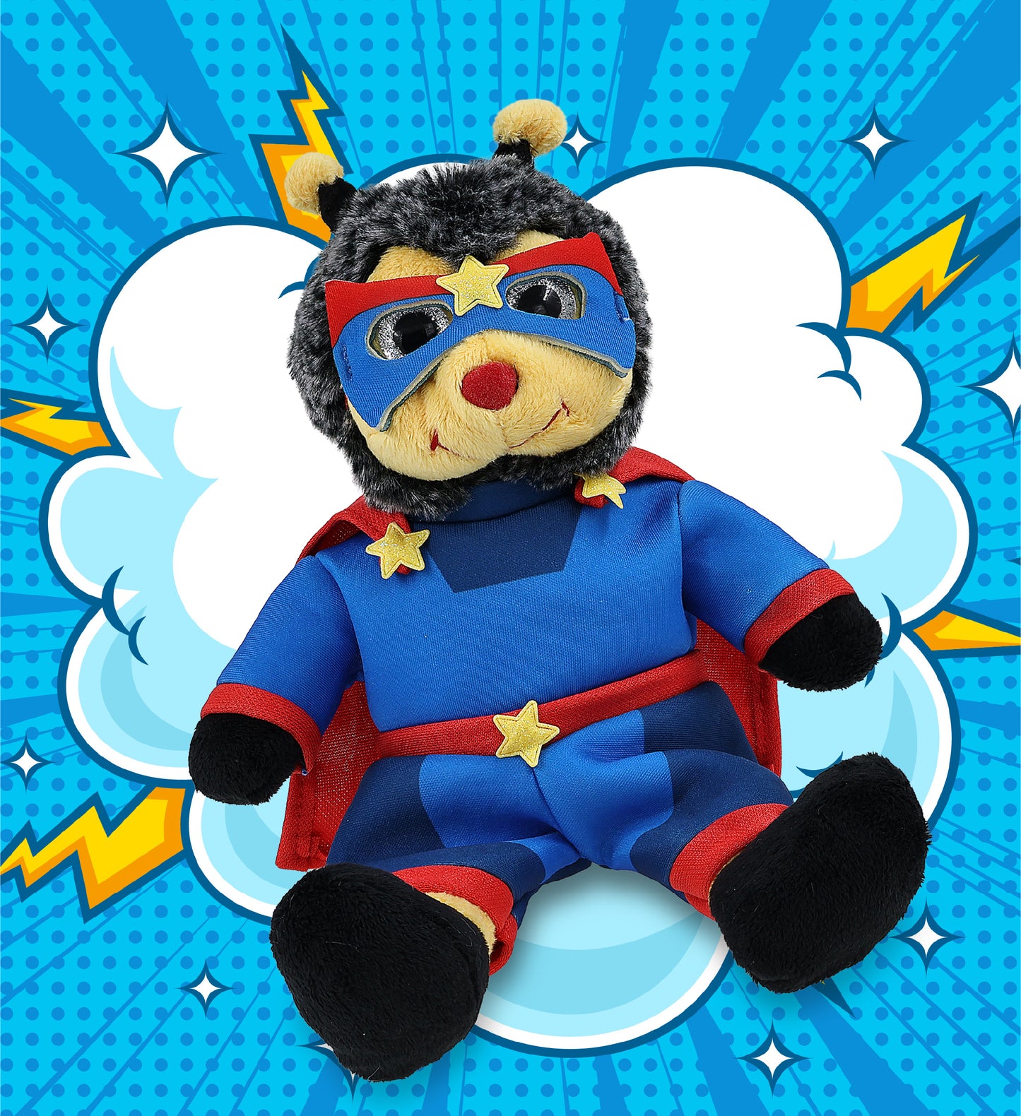 SUPER SOFT PLUSH - SITTING BEE SUPER HERO