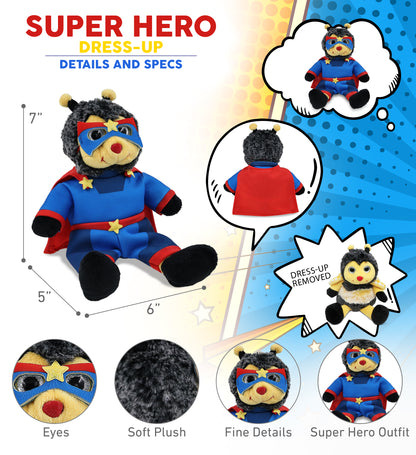 SUPER SOFT PLUSH - SITTING BEE SUPER HERO