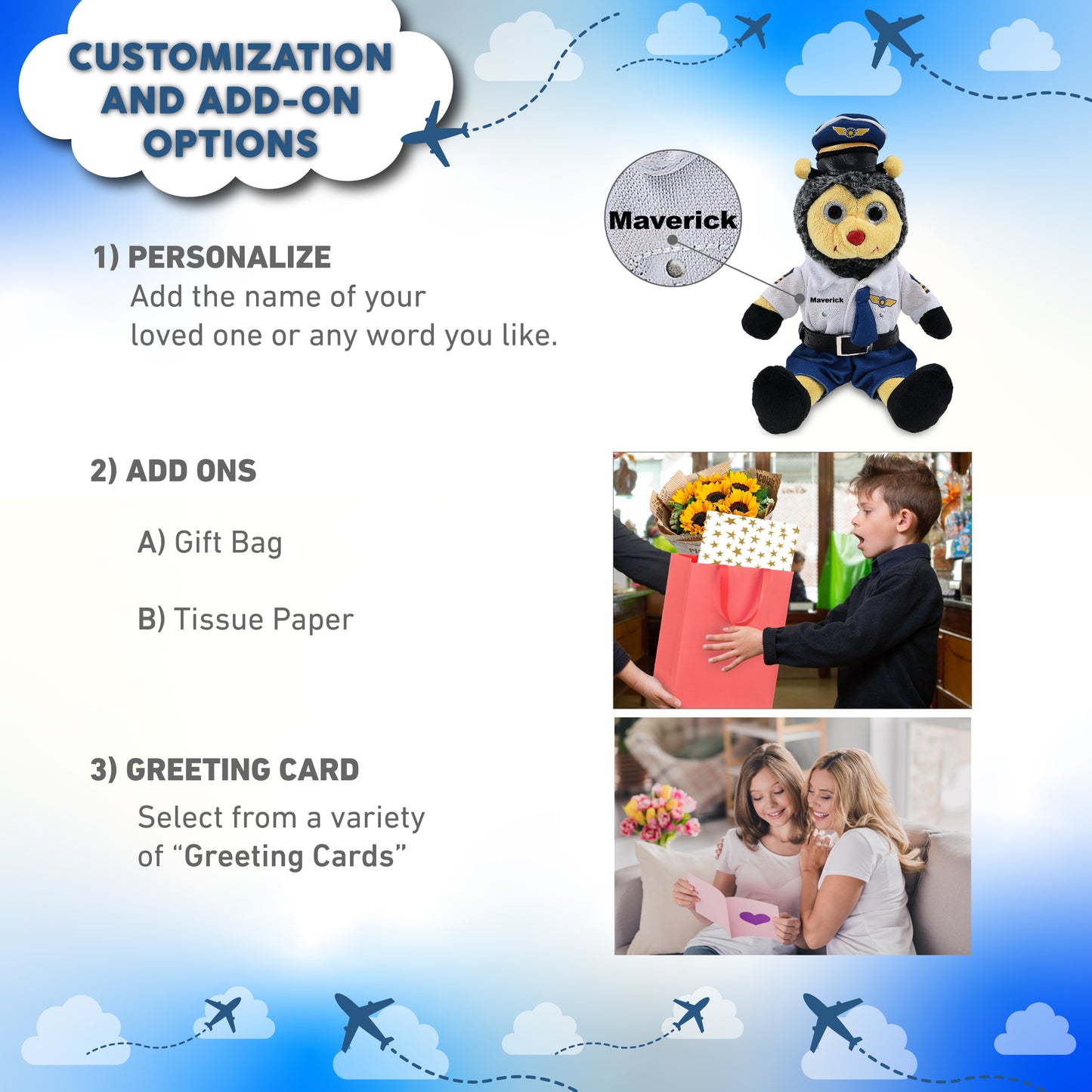 SUPER SOFT PLUSH - SITTING BEE WITH PILOT DRESS UP