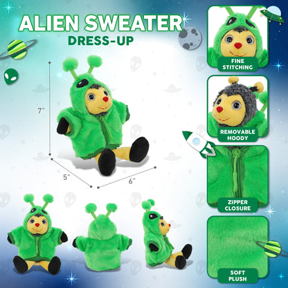 SUPER SOFT PLUSH - SITTING BEE WITH ALIEN SWEATER