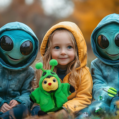 SUPER SOFT PLUSH - SITTING BEE WITH ALIEN SWEATER