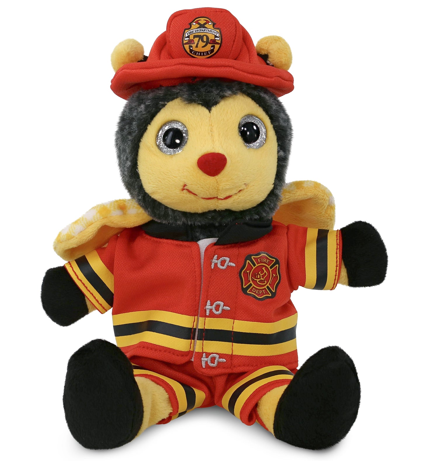 PLUSH FIREMAN - SUPER SOFT PLUSH - SITTING BEE