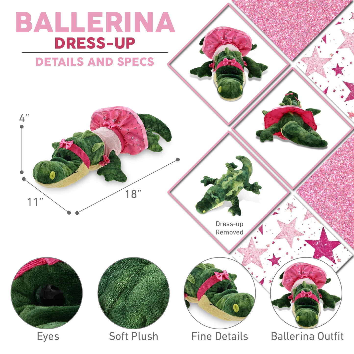 SUPER SOFT PLUSH - GATOR BALLERINA
