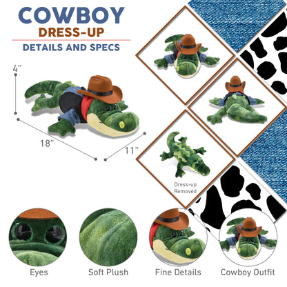 SUPER SOFT PLUSH - GATOR COWBOY DRESS UP