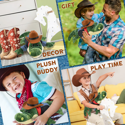 SUPER SOFT PLUSH - GATOR COWBOY DRESS UP