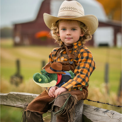 SUPER SOFT PLUSH - GATOR COWBOY DRESS UP