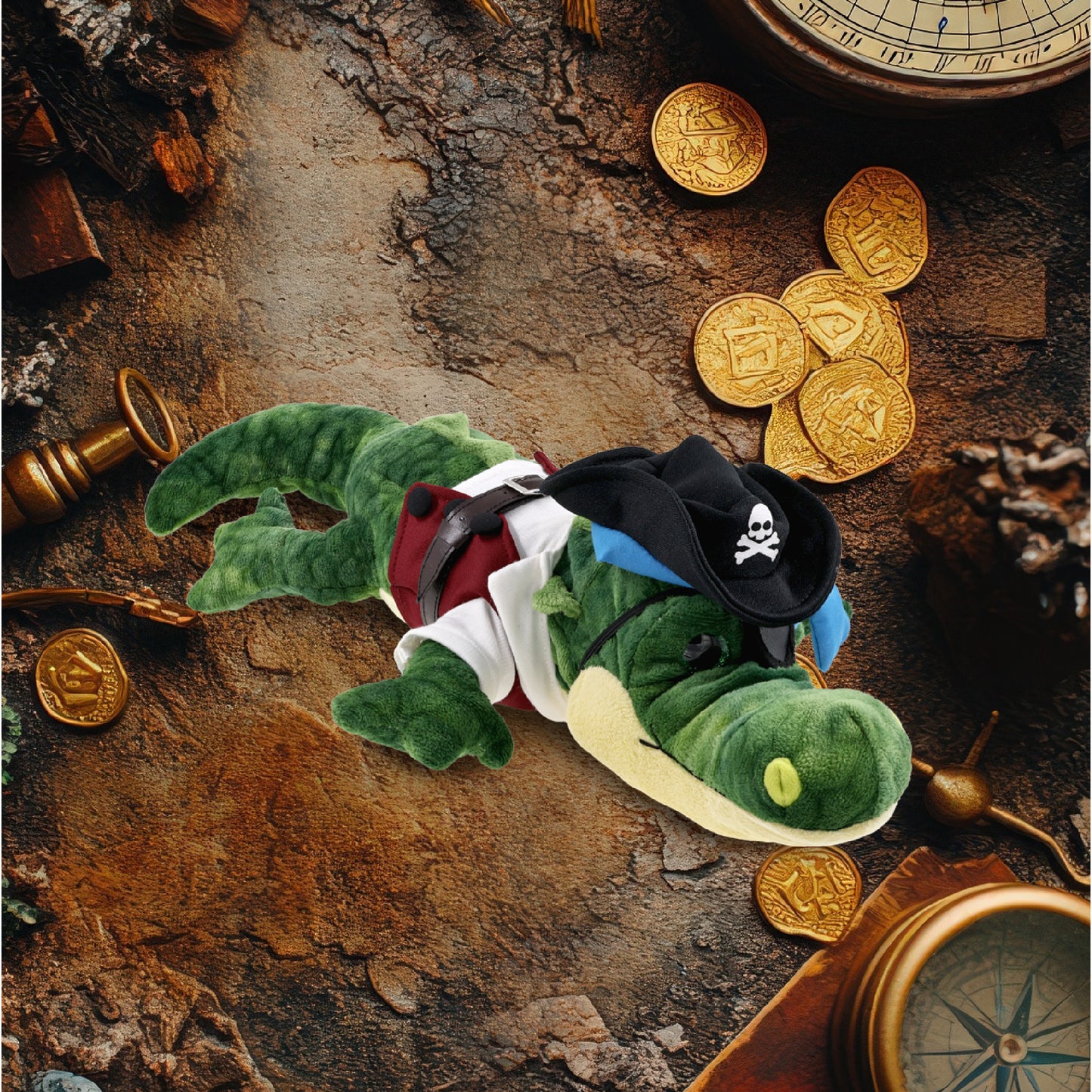 SUPER SOFT PLUSH - GATOR PIRATE DRESS UP