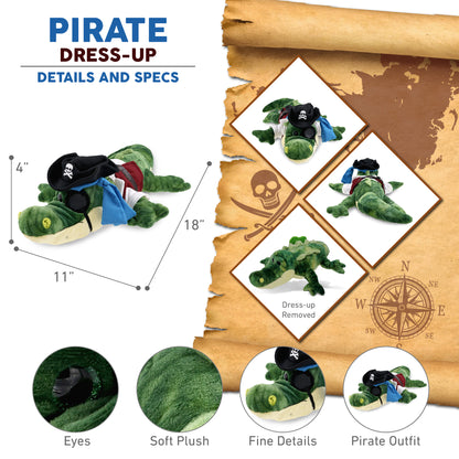 SUPER SOFT PLUSH - GATOR PIRATE DRESS UP