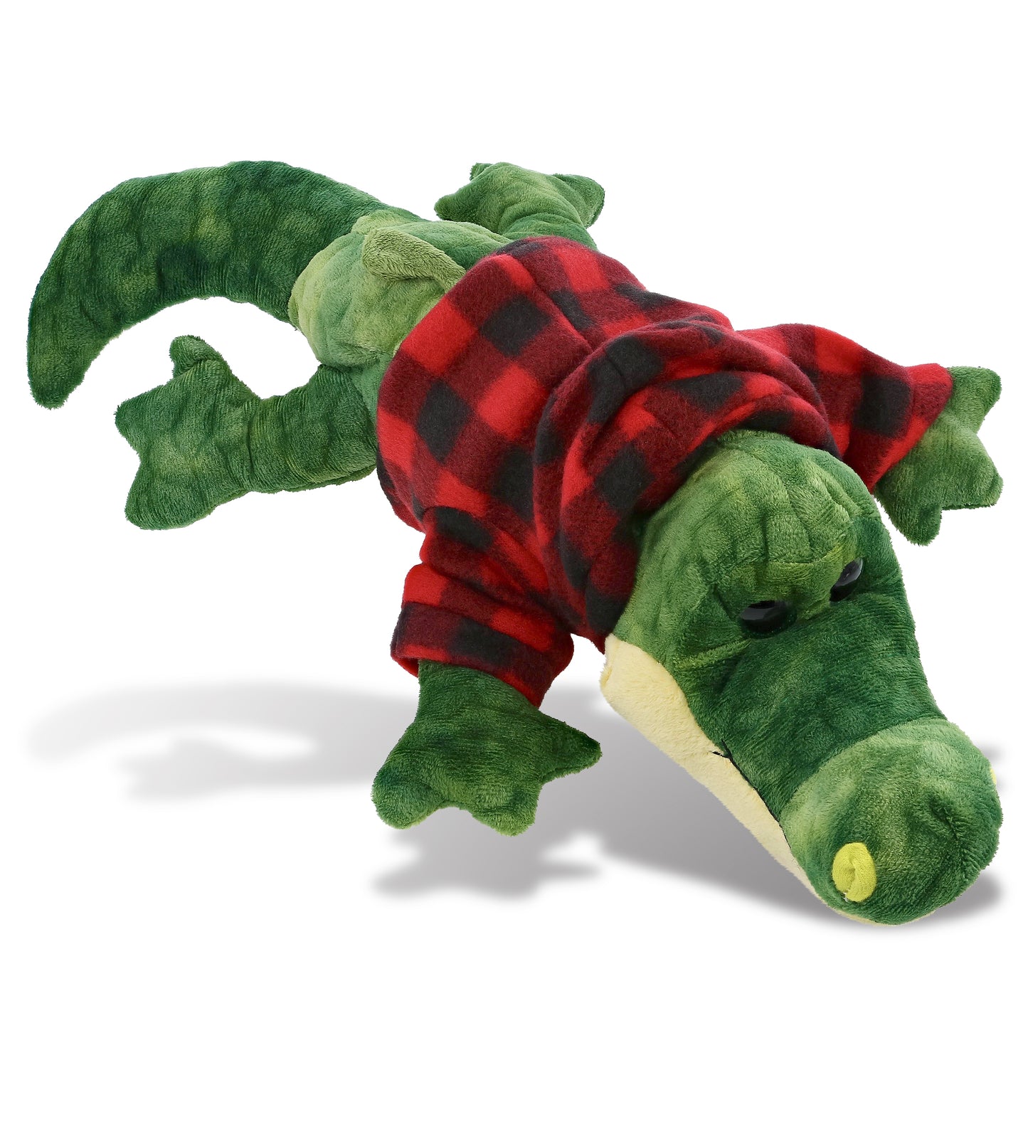 PLUSH RED PLAID HOODIE - SUPER SOFT PLUSH - GATOR