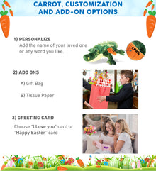 DolliBu Happy Easter Super Soft Plush Gator with Carrot Plush Toy - 18 Inches