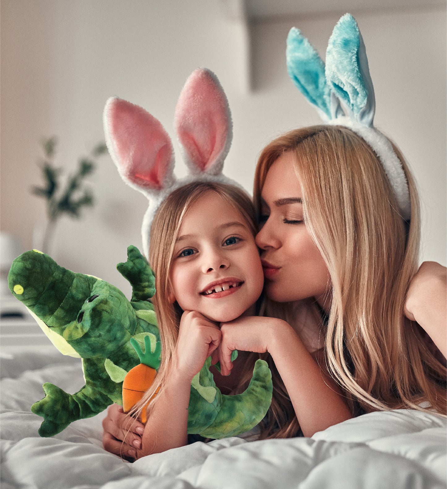 DolliBu Happy Easter Super Soft Plush Gator with Carrot Plush Toy - 18 Inches