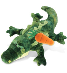 DolliBu Happy Easter Super Soft Plush Gator with Carrot Plush Toy - 18 Inches