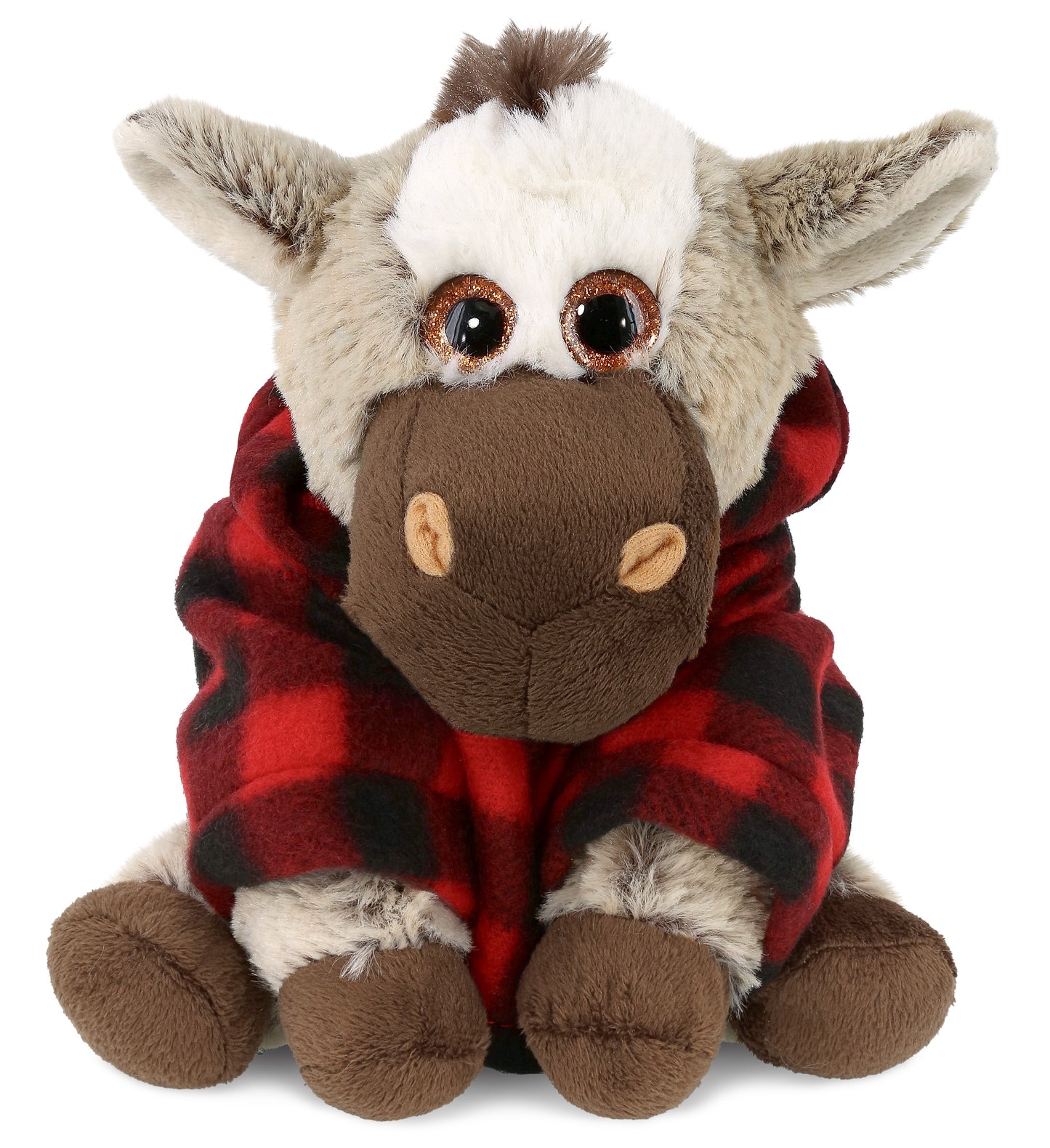 PLUSH RED PLAID HOODIE - SUPER SOFT PLUSH - FLOPPY DONKEY