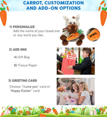 DolliBu Happy Easter Super Soft Plush Floppy Donkey with Carrot - 7 Inches