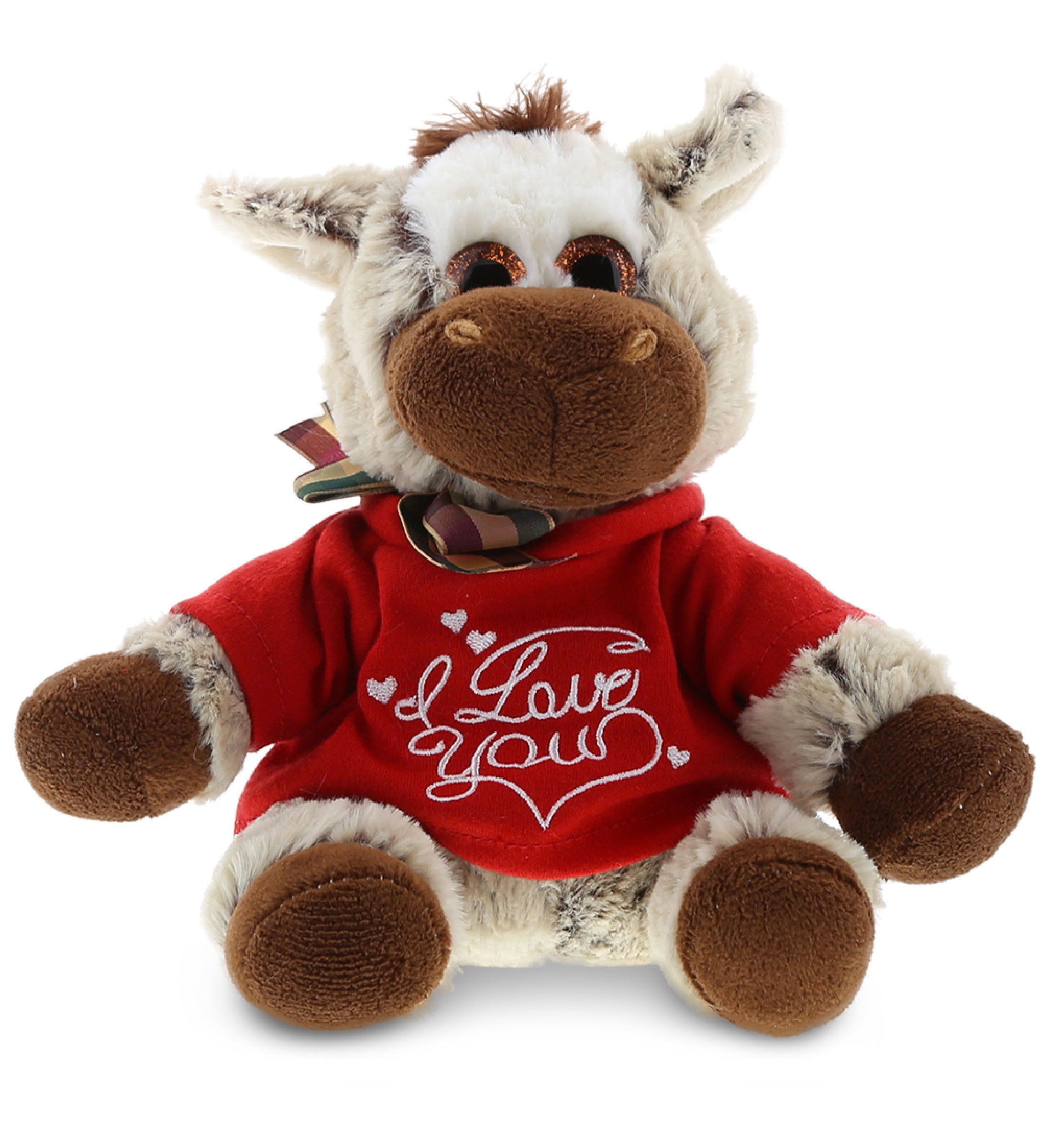 PLUSH I LOVE YOU RED SHIRT- SUPER SOFT PLUSH - FLOPPY DONKEY