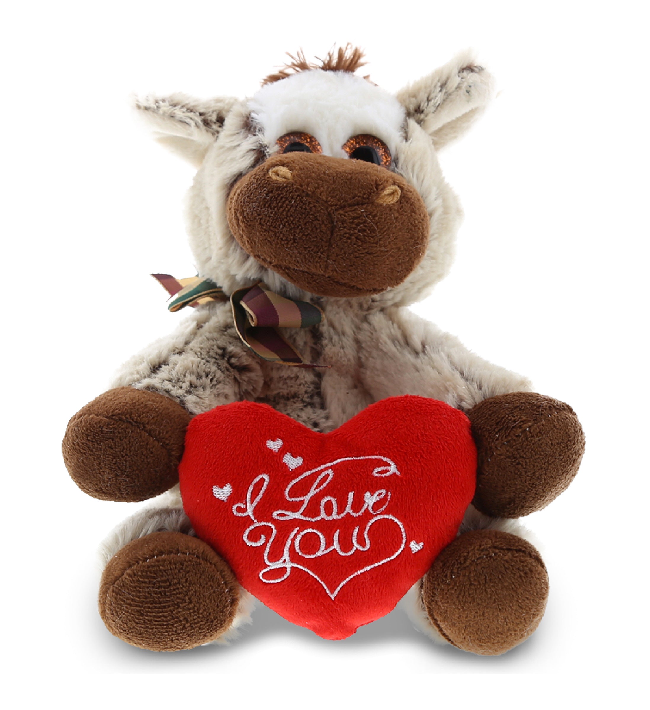 PLUSH I LOVE YOU RED HEART - SUPER SOFT PLUSH - FLOPPY DONKEY