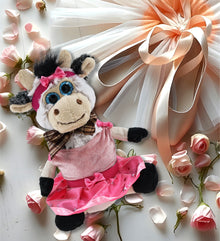SUPER SOFT PLUSH - SITTING COW WITH BALLERINA DRESS UP
