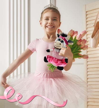 SUPER SOFT PLUSH - SITTING COW WITH BALLERINA DRESS UP