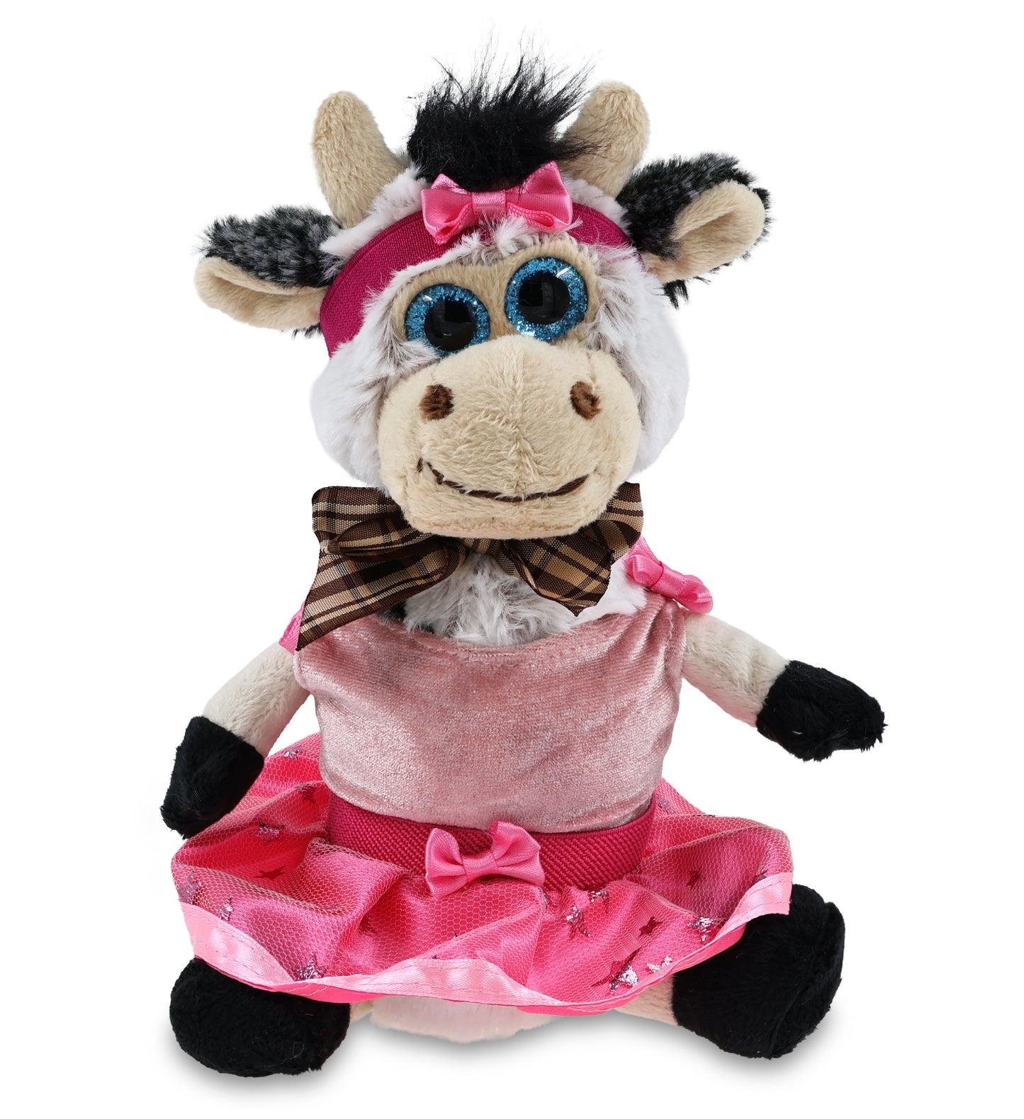 SUPER SOFT PLUSH - SITTING COW WITH BALLERINA DRESS UP
