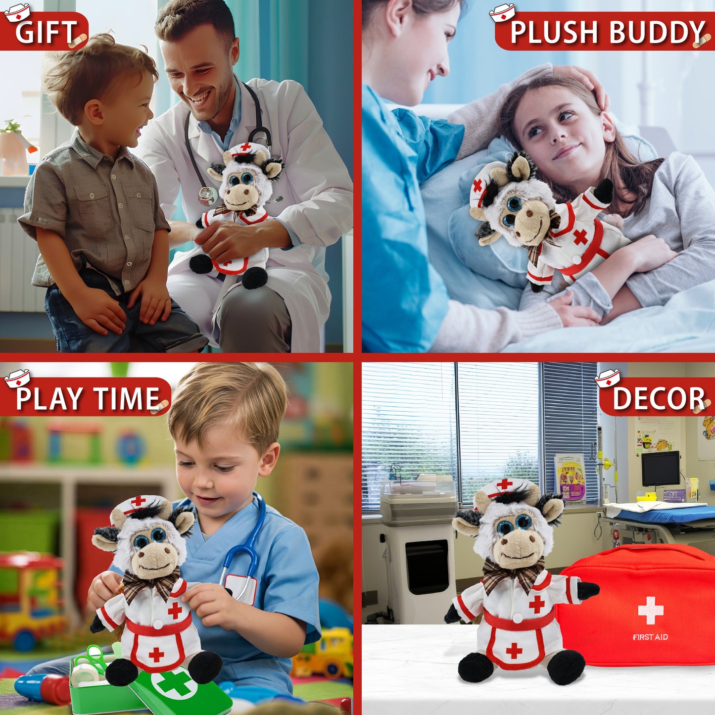 SUPER SOFT PLUSH - SITTING COW NURSE